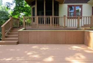 planter boxes and stained deck - small home improvement projects in Urbana IL