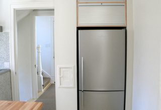 Stainless steel refrigerator in kitchen remodel, Champaign IL