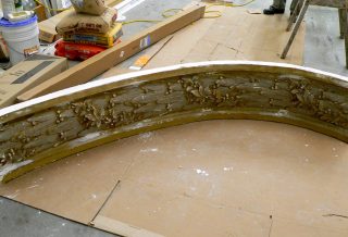 Restoring the historic moulding of the Orpheum Auditorium in Champaign IL