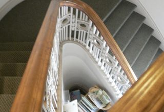 Stairway railing, Historic restoration of Orpheum Children's Science Museum in Champaign IL