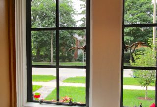 Interior of rolled steel window restoration project in Champaign IL