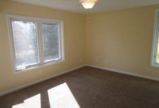 Sunny carpeted bedroom addition in Urbana IL