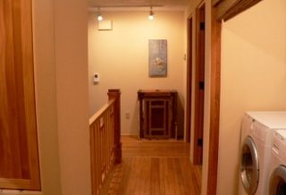 Urbana straw bale house hallway