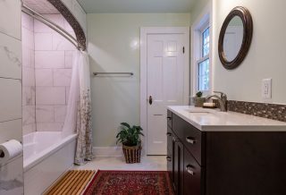 Bathroom Remodel with Arched Alcove in Urbana IL.