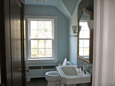 Finished bathroom remodel project in West Urbana, IL.