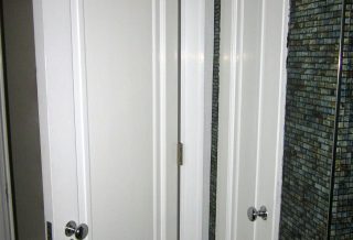 Bathroom remodel with doors
