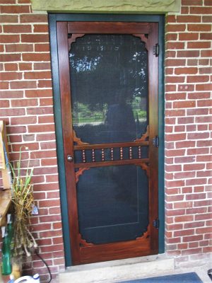 Victorian farmhouse doors were replaced with insulated new doors to improve comfort and energy efficiency.