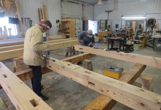Timber framing workshops provide additional educational opportunities for our general contracting construction crew.