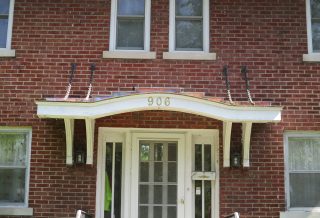 Copper Front Porch Overhang restoration project in Champaign IL.