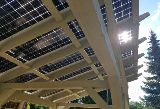 Solar panel pergola construction in Champaign IL